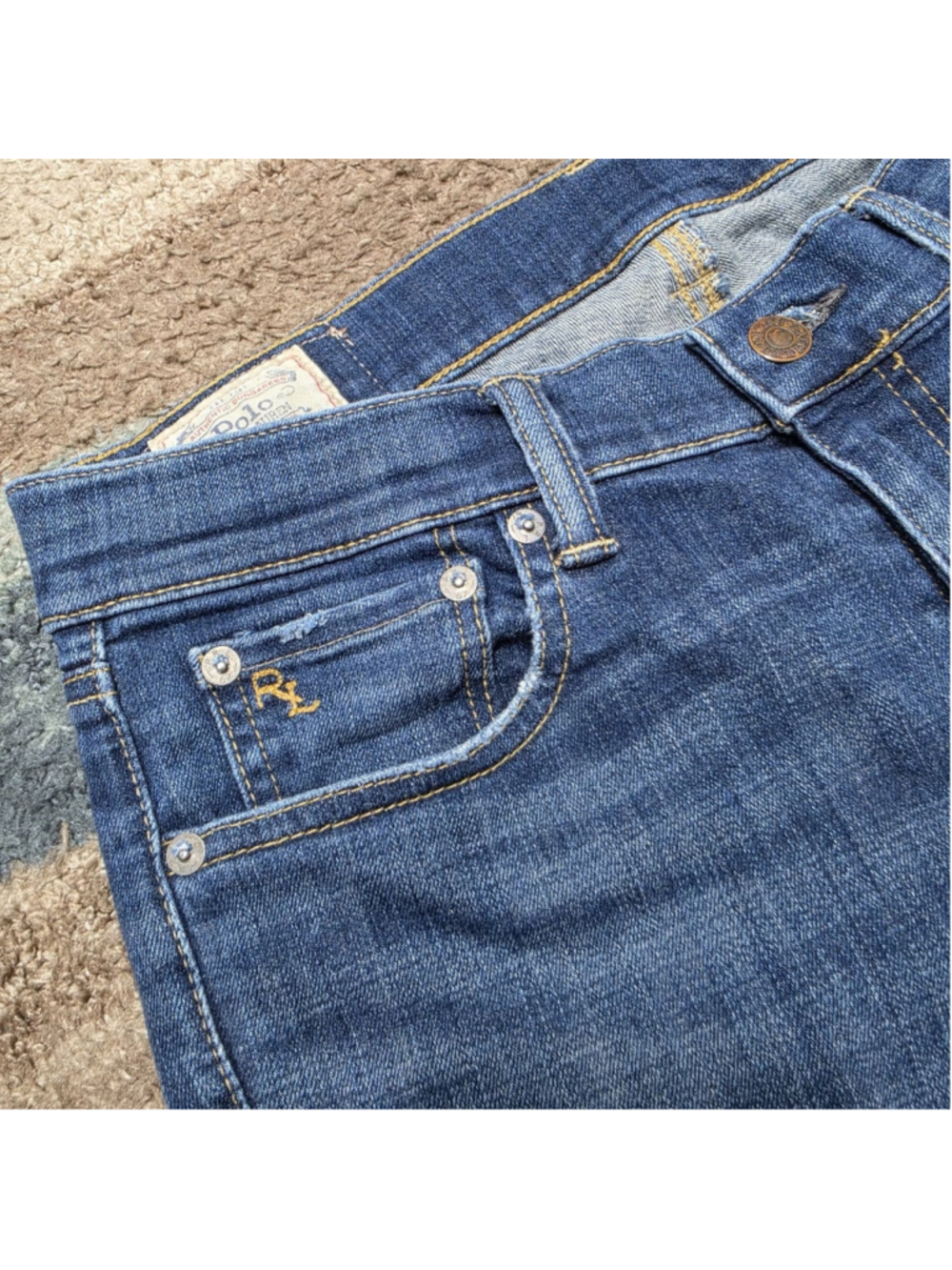 Polo Ralph Lauren Astor Slim Boyfriend Jeans Womens Size 28 Blue Stretch - Picture 4 of 10